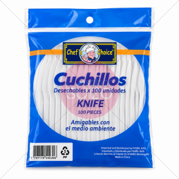 CUCHILLO PLASTICO X 100